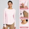 imagebaleaf Womens UPF 50 Sun Shirts UV Protection Long Sleeve Rash Guard Lightweight Quick Dry SPF Outdoor Hiking ClothingLight Pink