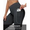 imagebaleaf Womens V Crossover Flare Leggings with Pockets Yoga Pants High Waist Casual Workout Gym Bell Bottom LeggingsDark Grey