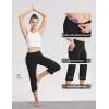 imagebaleaf Womens Yoga Capri Pants High Waist Capri Leggings with Pockets Wide Leg Crop Exercise Workout Summer PantsBlack