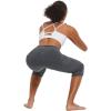 imagebaleaf Womens Yoga Capri Pants High Waist Capri Leggings with Pockets Wide Leg Crop Exercise Workout Summer PantsCharcoal