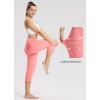 imagebaleaf Womens Yoga Capri Pants High Waist Capri Leggings with Pockets Wide Leg Crop Exercise Workout Summer PantsHot Pink