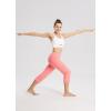 imagebaleaf Womens Yoga Capri Pants High Waist Capri Leggings with Pockets Wide Leg Crop Exercise Workout Summer PantsHot Pink