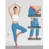 imagebaleaf Womens Yoga Capri Pants High Waist Capri Leggings with Pockets Wide Leg Crop Exercise Workout Summer PantsNiagara