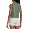 imagebaleaf Workout Tops for Women Crop Tank Top Quick Dry Athletic Gym Exercise Sleeveless Shirts Muscle Yoga Loose FitArmy Green