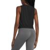 imagebaleaf Workout Tops for Women Crop Tank Top Quick Dry Athletic Gym Exercise Sleeveless Shirts Muscle Yoga Loose FitBlack