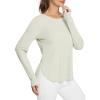 imageBALEAF Womens Sun Shirts UPF 50 Long Sleeve Hiking Tops Lightweight Quick Dry UV Protection Outdoor Clothing01oatmeal