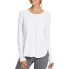 imageBALEAF Womens Sun Shirts UPF 50 Long Sleeve Hiking Tops Lightweight Quick Dry UV Protection Outdoor Clothing01white