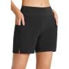 imagebaleaf Womens 3 5quot 7quot Quick Dry High Waisted Swim Board Shorts UPF 50 Swimsuit Bottom Trunks with LinerBlack
