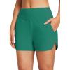 imagebaleaf Womens 3quot5quot7quot9quot High Waisted Swim Board Shorts Quick Dry Swimsuits Bottoms Trunks with PocketsTurquoise