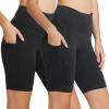 imagebaleaf Womens 8quot 5quot 3quot Biker Shorts High Waist Yoga Workout Gym Running Volleyball Spandex Shorts with PocketsBlackcharcoal