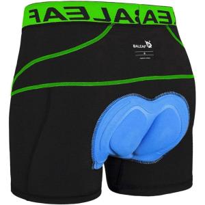 imagebaleaf Mens 3D Padded Bike Shorts Cycling Underwear MTB LinerBlackGreen