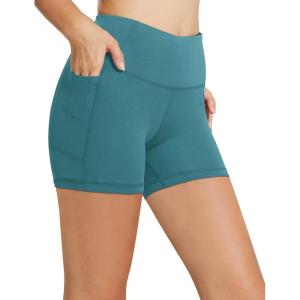 imagebaleaf Womens 8quot 5quot 3quot Biker Shorts High Waist Yoga Workout Gym Running Volleyball Spandex Shorts with PocketsGreenclassic