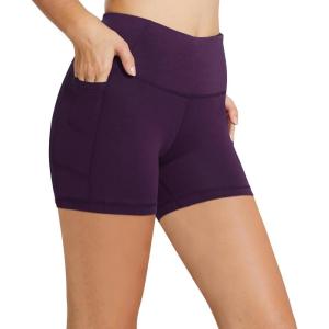 imagebaleaf Womens 8quot 5quot 3quot Biker Shorts High Waist Yoga Workout Gym Running Volleyball Spandex Shorts with PocketsPurpleclassic