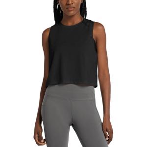 imagebaleaf Workout Tops for Women Crop Tank Top Quick Dry Athletic Gym Exercise Sleeveless Shirts Muscle Yoga Loose FitBlack