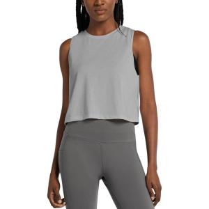 imagebaleaf Workout Tops for Women Crop Tank Top Quick Dry Athletic Gym Exercise Sleeveless Shirts Muscle Yoga Loose FitGray