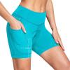 imagebaleaf 4D Padded Bike Shorts Women Cycling Underwear Gel Padding PocketsNavy Blue