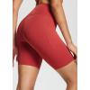 imagebaleaf Freeleaf Womens 8quot High Waist Biker Shorts with Pockets Yoga Running Volleyball Workout Gym Shorts for Summer SpandexLava Falls