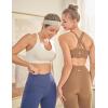 imagebaleaf Nuleaf Sports Bras for Women Strappy Longline Yoga Padded Bras High Impact Molded Cups Workout Crop TopCocoa Brown