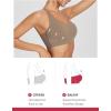 imagebaleaf Nuleaf Sports Bras for Women Strappy Longline Yoga Padded Bras High Impact Molded Cups Workout Crop TopCocoa Brown