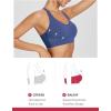 imagebaleaf Nuleaf Sports Bras for Women Strappy Longline Yoga Padded Bras High Impact Molded Cups Workout Crop TopNavy Blue