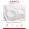 imagebaleaf Nuleaf Sports Bras for Women Strappy Longline Yoga Padded Bras High Impact Molded Cups Workout Crop TopWhite