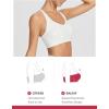 imagebaleaf Nuleaf Sports Bras for Women Strappy Longline Yoga Padded Bras High Impact Molded Cups Workout Crop TopWhite