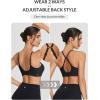 imagebaleaf Sweatleaf Adjustable Sports Bras for Women Padded Racerback Yoga Bra High Impact Molded Cup Workout BraBlack