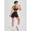 imagebaleaf Sweatleaf Adjustable Sports Bras for Women Padded Racerback Yoga Bra High Impact Molded Cup Workout BraBlack