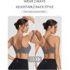 imagebaleaf Sweatleaf Adjustable Sports Bras for Women Padded Racerback Yoga Bra High Impact Molded Cup Workout BraDark Grey