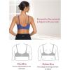 imagebaleaf Sweatleaf Adjustable Sports Bras for Women Padded Racerback Yoga Bra High Impact Molded Cup Workout BraNavy Blue