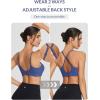 imagebaleaf Sweatleaf Adjustable Sports Bras for Women Padded Racerback Yoga Bra High Impact Molded Cup Workout BraNavy Blue