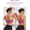 imagebaleaf Sweatleaf Adjustable Sports Bras for Women Padded Racerback Yoga Bra High Impact Molded Cup Workout BraRose Red