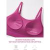 imagebaleaf Sweatleaf Adjustable Sports Bras for Women Padded Racerback Yoga Bra High Impact Molded Cup Workout BraRose Red