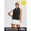 imagebaleaf Womens Golf Shirts Tank Tops Sleeveless Tennis Polo Racerback with Collar Athletic Tanks Quick DryRacerbackblack