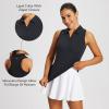 imagebaleaf Womens Golf Shirts Tank Tops Sleeveless Tennis Polo Racerback with Collar Athletic Tanks Quick DryRacerbackblack