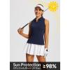 imagebaleaf Womens Golf Shirts Tank Tops Sleeveless Tennis Polo Racerback with Collar Athletic Tanks Quick DryRacerbackblue
