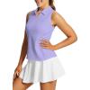 imagebaleaf Womens Golf Shirts Tank Tops Sleeveless Tennis Polo Racerback with Collar Athletic Tanks Quick DryRacerbackdark Lavender