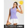 imagebaleaf Womens Golf Shirts Tank Tops Sleeveless Tennis Polo Racerback with Collar Athletic Tanks Quick DryRacerbackdark Lavender