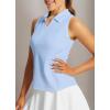 imagebaleaf Womens Golf Shirts Tank Tops Sleeveless Tennis Polo Racerback with Collar Athletic Tanks Quick DryRacerbacklight Blue