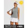imagebaleaf Womens Golf Shirts Tank Tops Sleeveless Tennis Polo Racerback with Collar Athletic Tanks Quick DryRacerbacklight Grey
