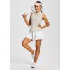 imagebaleaf Womens Golf Shirts Tank Tops Sleeveless Tennis Polo Racerback with Collar Athletic Tanks Quick DryRacerbackraw Linen
