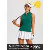imagebaleaf Womens Golf Shirts Tank Tops Sleeveless Tennis Polo Racerback with Collar Athletic Tanks Quick DryRacerbacksublime Green