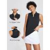 imagebaleaf Womens Golf Shirts Tank Tops Sleeveless Tennis Polo Racerback with Collar Athletic Tanks Quick DryRegularblack