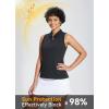 imagebaleaf Womens Golf Shirts Tank Tops Sleeveless Tennis Polo Racerback with Collar Athletic Tanks Quick DryRegularblack