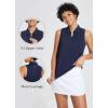 imagebaleaf Womens Golf Shirts Tank Tops Sleeveless Tennis Polo Racerback with Collar Athletic Tanks Quick DryRegularblue