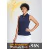 imagebaleaf Womens Golf Shirts Tank Tops Sleeveless Tennis Polo Racerback with Collar Athletic Tanks Quick DryRegularblue