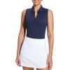 imagebaleaf Womens Golf Shirts Tank Tops Sleeveless Tennis Polo Racerback with Collar Athletic Tanks Quick DryRegularblue