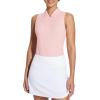 imagebaleaf Womens Golf Shirts Tank Tops Sleeveless Tennis Polo Racerback with Collar Athletic Tanks Quick DryRegularpink