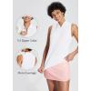 imagebaleaf Womens Golf Shirts Tank Tops Sleeveless Tennis Polo Racerback with Collar Athletic Tanks Quick DryRegularwhite