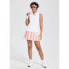 imagebaleaf Womens Golf Shirts Tank Tops Sleeveless Tennis Polo Racerback with Collar Athletic Tanks Quick DryRegularwhite